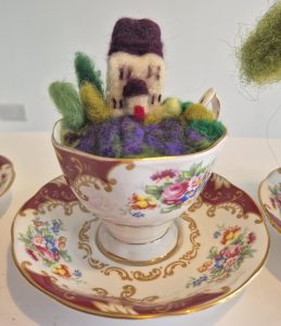Felting ina teacup,  lavender field farmhouse 